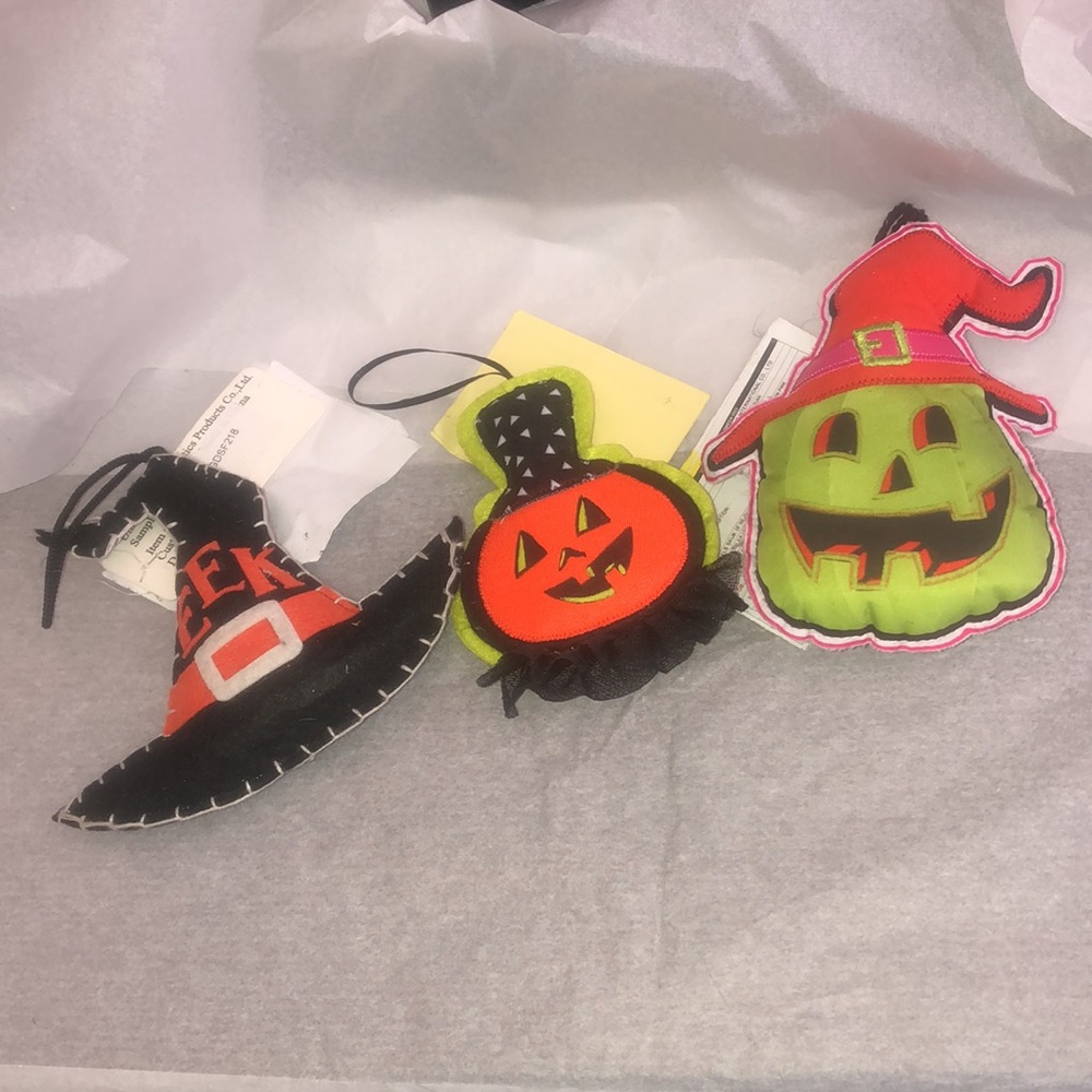 Michael’s,sample lot of three Halloween hanging ornaments.